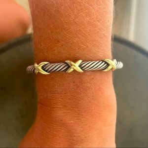 David Yurman X (3) Station Bracelet with 18k Gold